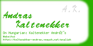 andras kaltenekker business card